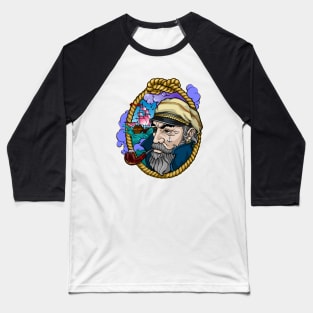 Sailor Captain Portrait Baseball T-Shirt